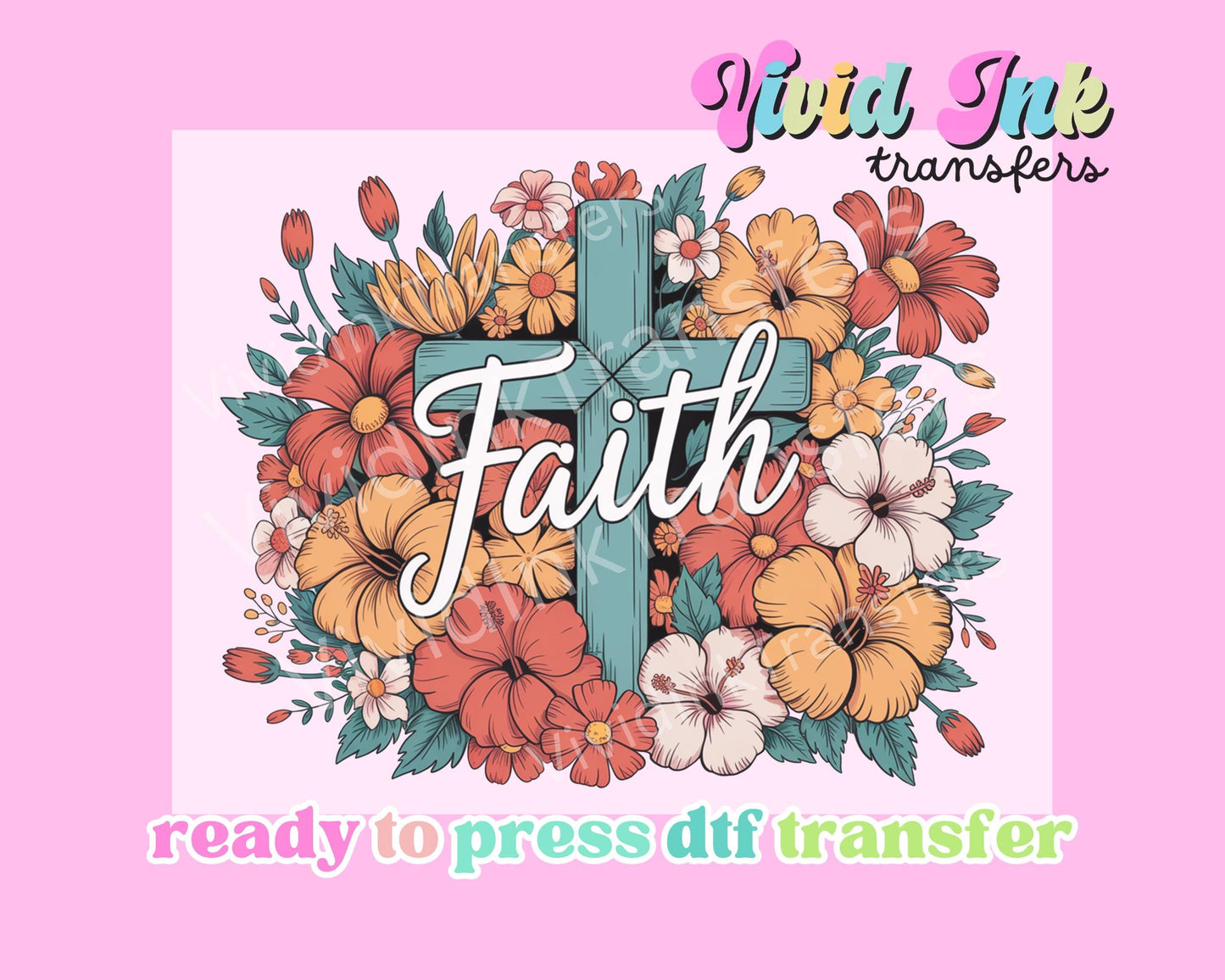 Floral faith religious cross